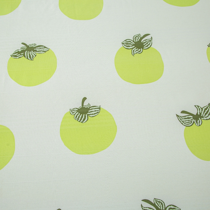 91家纺网 家纺一手货源 找家纺 棉乐町 2025新款五幅段床笠绿柿子