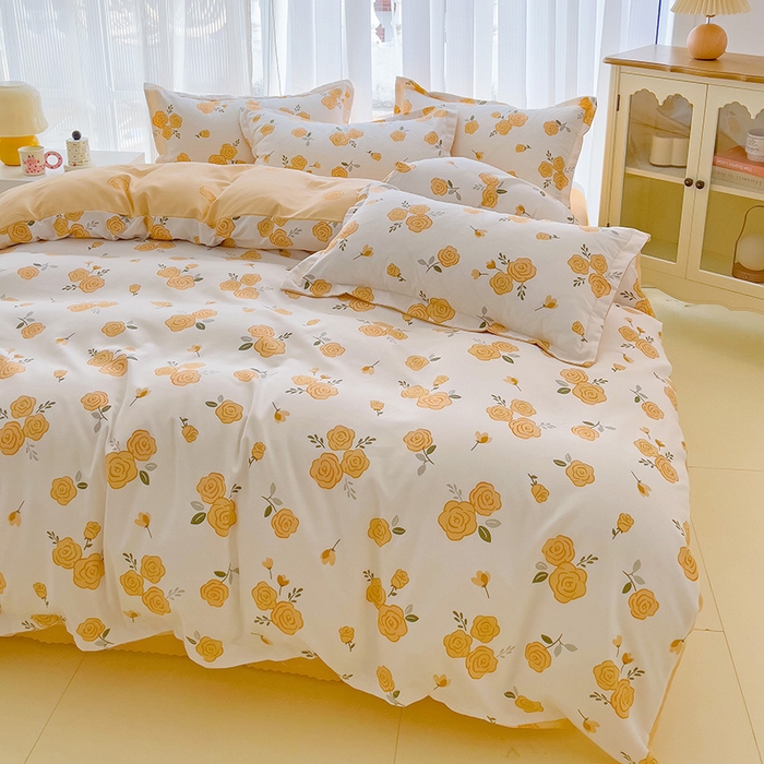 91家纺网 家纺一手货源 找家纺 梦卓家纺 2025新款小清新植物羊绒印花单被套 漫步花香