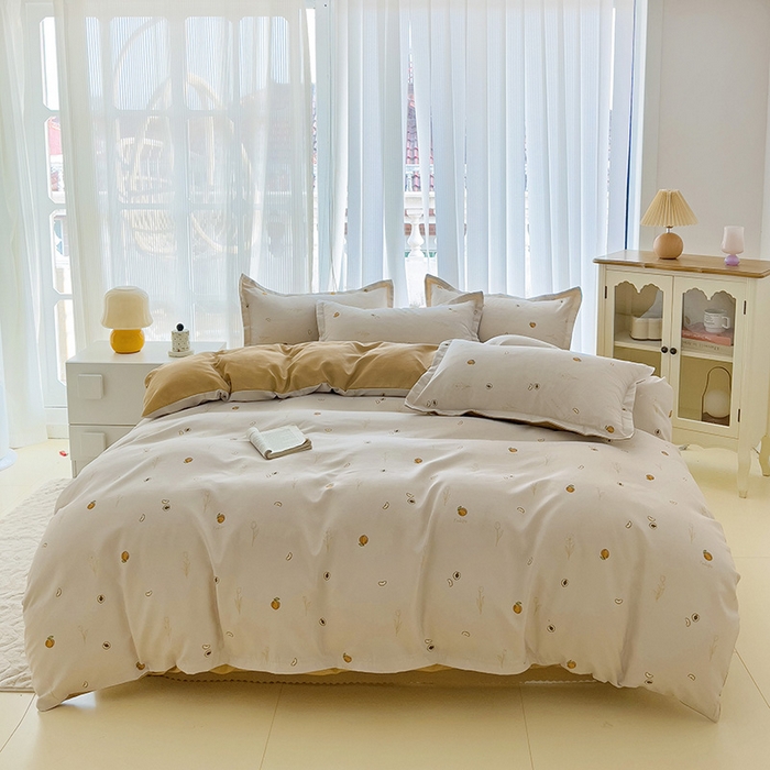 91家纺网 家纺一手货源 找家纺 梦卓家纺 2025新款小清新植物羊绒印花单被套 婉然