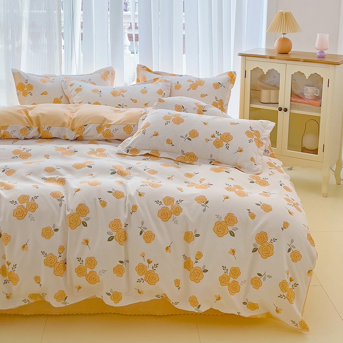 91家纺网 家纺一手货源 找家纺 梦卓家纺 2025新款小清新植物羊绒印花单被套 漫步花香