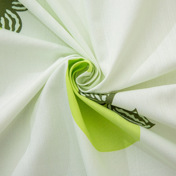 91家纺网 家纺一手货源 找家纺 首爱 2025新款五幅段床单 绿柿子