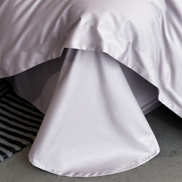 91家纺网 家纺一手货源 找家纺 朵希曼 2025新款纯色贡缎长绒棉系列四件套 梦幻紫