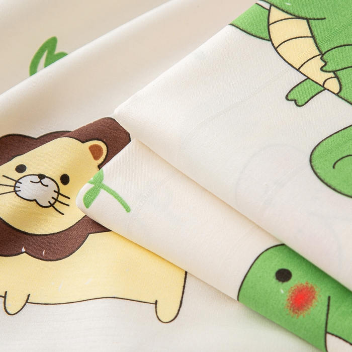 91家纺网 家纺一手货源 找家纺 棉乐町 2025新款五幅段床单 动物乐园