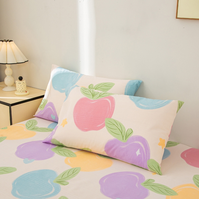 91家纺网 家纺一手货源 找家纺 首爱 2025新款五幅段床笠 苹果乐园