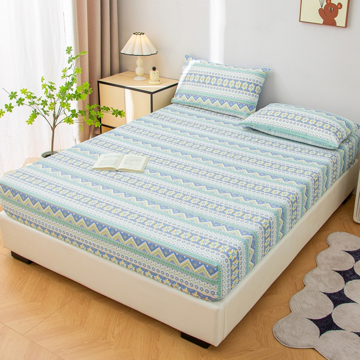 91家纺网 家纺一手货源 找家纺 首爱 2025新款五幅段床笠 民族风