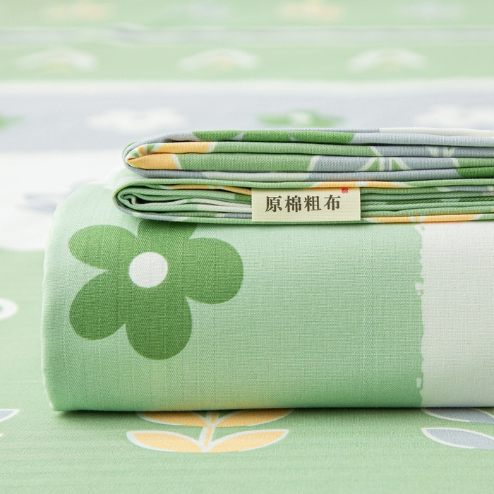 91家纺网 家纺一手货源 找家纺 首爱 2025新款五幅段床单 清新花开