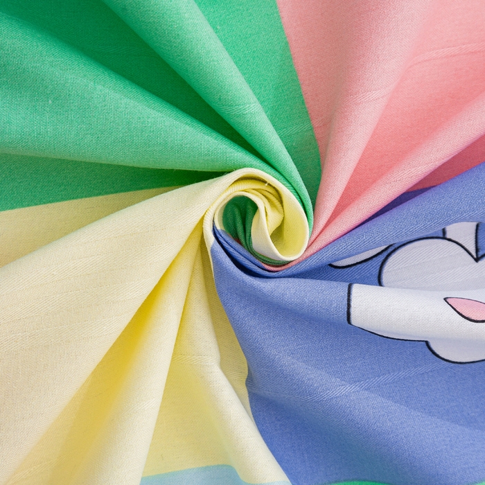 91家纺网 家纺一手货源 找家纺 金泰莱 2025新款五幅段床单 彩格