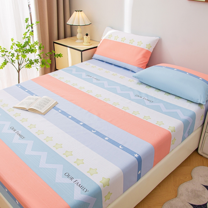 91家纺网 家纺一手货源 找家纺 首爱 2025新款五幅段床笠 星辰大海