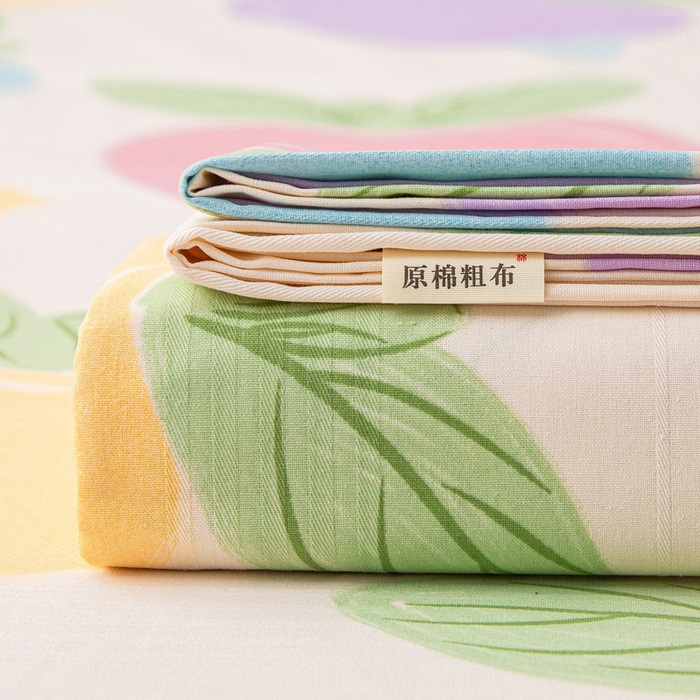 91家纺网 家纺一手货源 找家纺 首爱 2025新款五幅段床单 苹果乐园