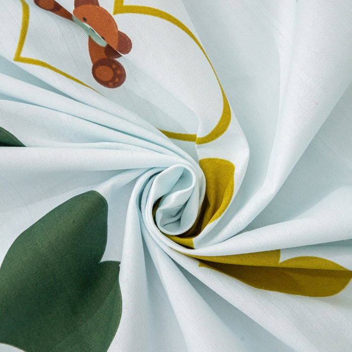 91家纺网 家纺一手货源 找家纺 首爱 2025新款五幅段床单 心心熊