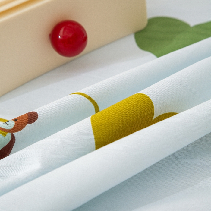 91家纺网 家纺一手货源 找家纺 首爱 2025新款五幅段床单 心心熊