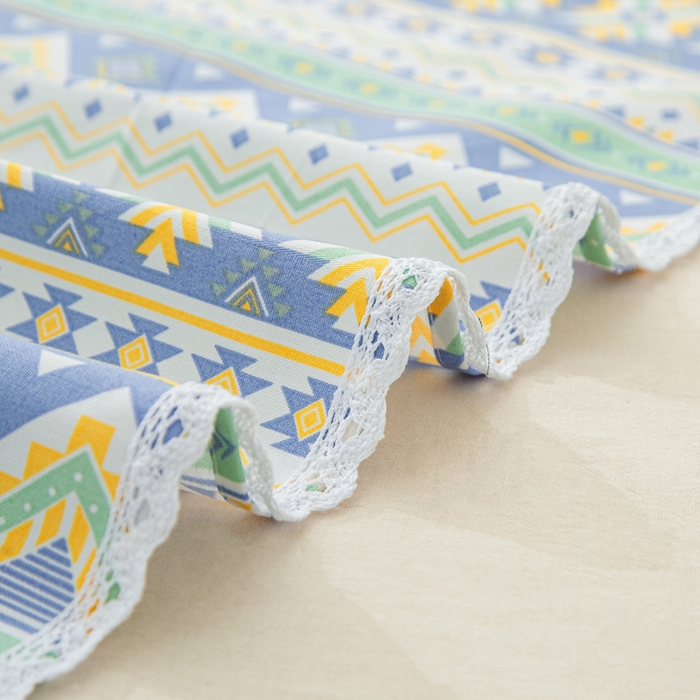 91家纺网 家纺一手货源 找家纺 棉乐町 2025新款五幅段床单 民族风