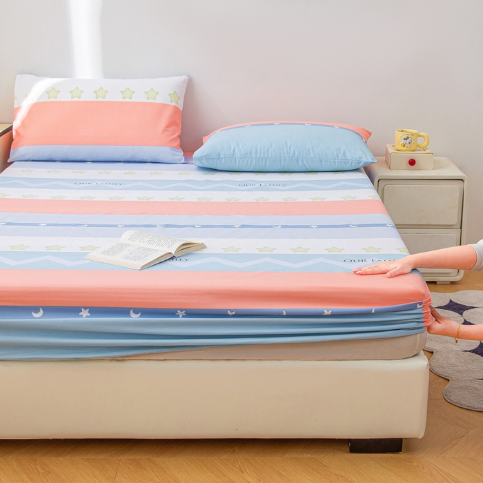 91家纺网 家纺一手货源 找家纺 首爱 2025新款五幅段床笠 星辰大海