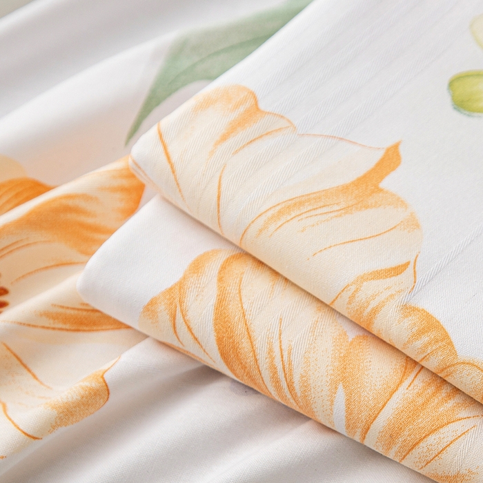 91家纺网 家纺一手货源 找家纺 棉乐町 2025新款五幅段床单 花郁悠然