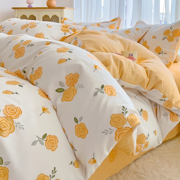 91家纺网 家纺一手货源 找家纺 梦卓家纺 2025新款小清新植物羊绒印花单被套 漫步花香