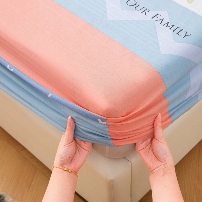 91家纺网 家纺一手货源 找家纺 首爱 2025新款五幅段床笠 星辰大海