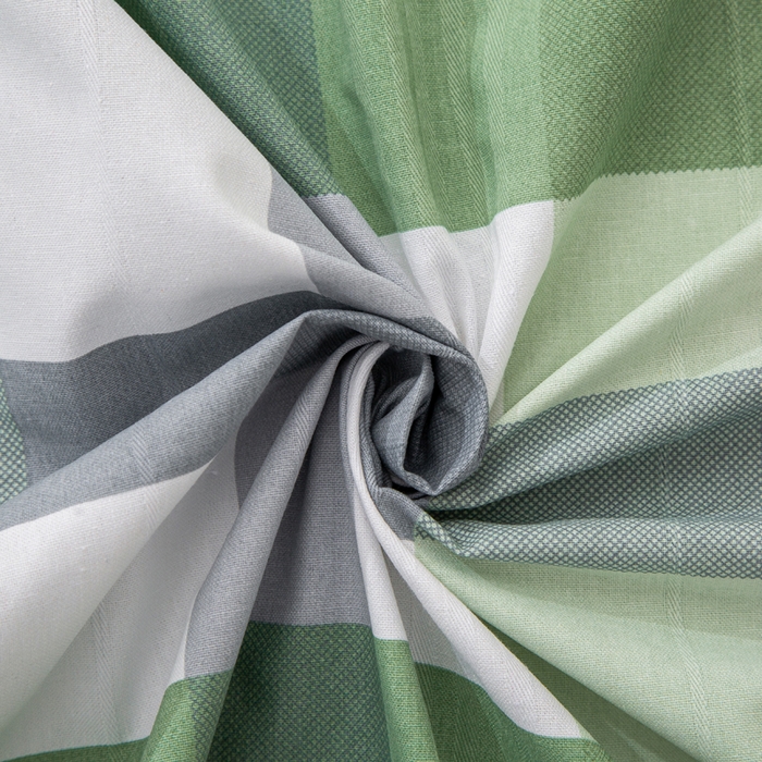 91家纺网 家纺一手货源 找家纺 金泰莱 2025新款五幅段床单 绿白格