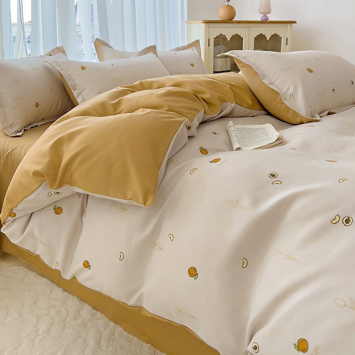 91家纺网 家纺一手货源 找家纺 梦卓家纺 2025新款小清新植物羊绒印花单被套 婉然