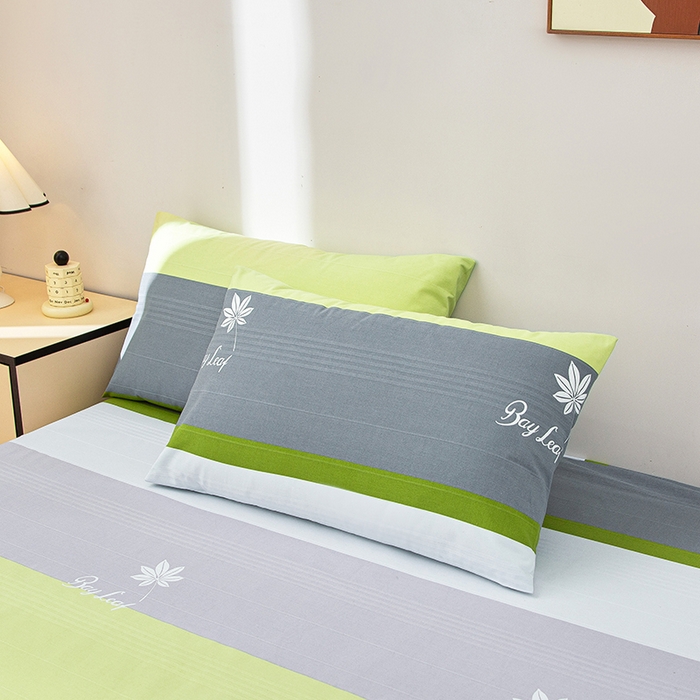 91家纺网 家纺一手货源 找家纺 金泰莱 2025新款五幅段床笠 枫叶绿条