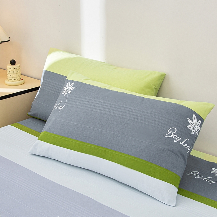 91家纺网 家纺一手货源 找家纺 棉乐町 2025新款五幅段床单 枫叶绿条