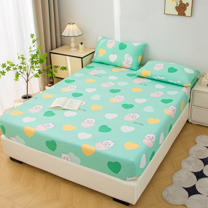 91家纺网 家纺一手货源 找家纺 棉乐町 2025新款五幅段床笠兔兔心情