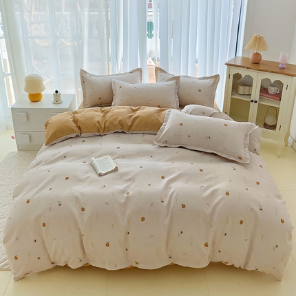 梦卓家纺 2025新款小清新植物羊绒印花单被套 婉然