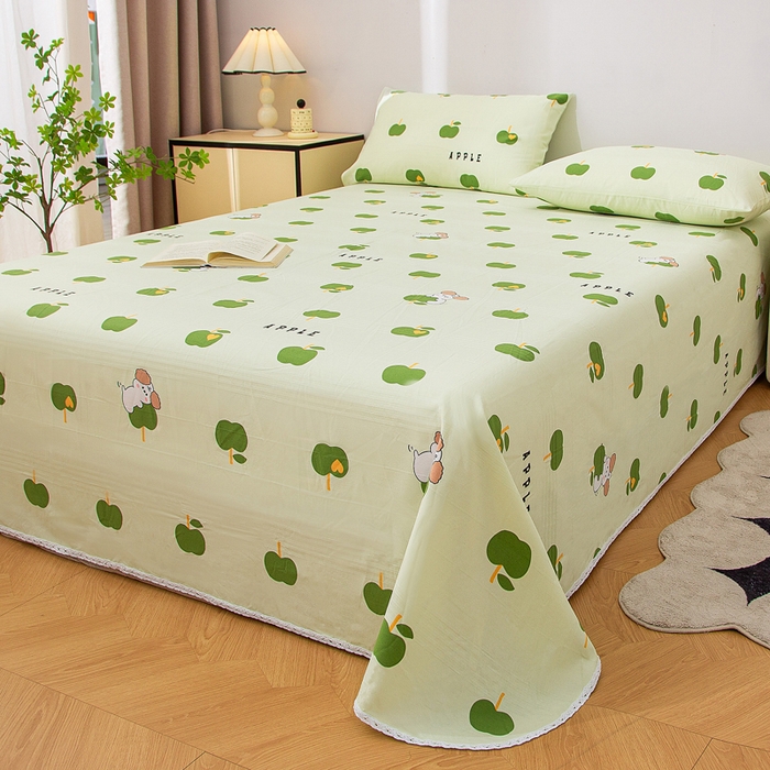 91家纺网 家纺一手货源 找家纺 首爱 2025新款五幅段床单 小苹果