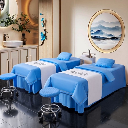 91家纺网 家纺一手货源 找家纺 （总）2024新品四季全棉花边压线系列美-容床罩