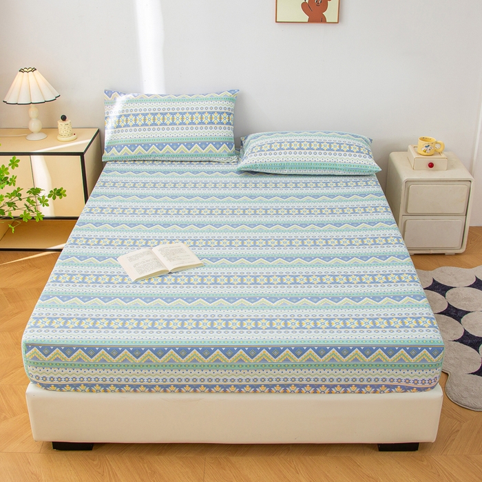 91家纺网 家纺一手货源 找家纺 首爱 2025新款五幅段床笠 民族风