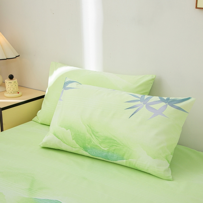 91家纺网 家纺一手货源 找家纺 棉乐町 2025新款五幅段床笠箬竹