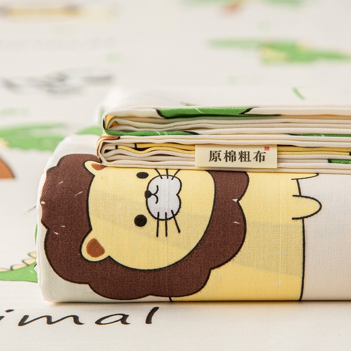 91家纺网 家纺一手货源 找家纺 首爱 2025新款五幅段床单 动物乐园