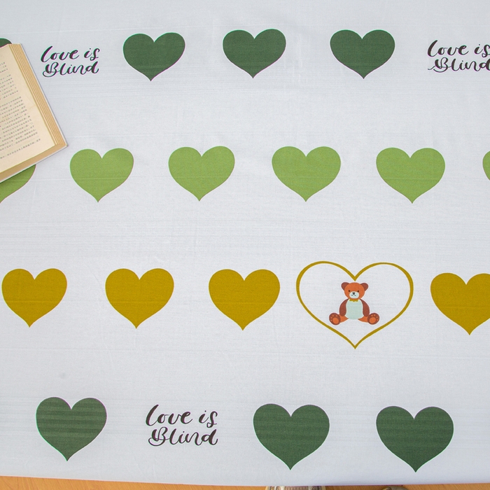 91家纺网 家纺一手货源 找家纺 棉乐町 2025新款五幅段床笠心心熊