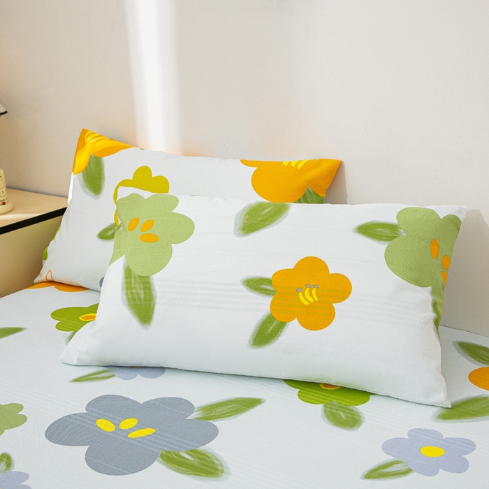 91家纺网 家纺一手货源 找家纺 棉乐町 2025新款五幅段床单 春意盎然