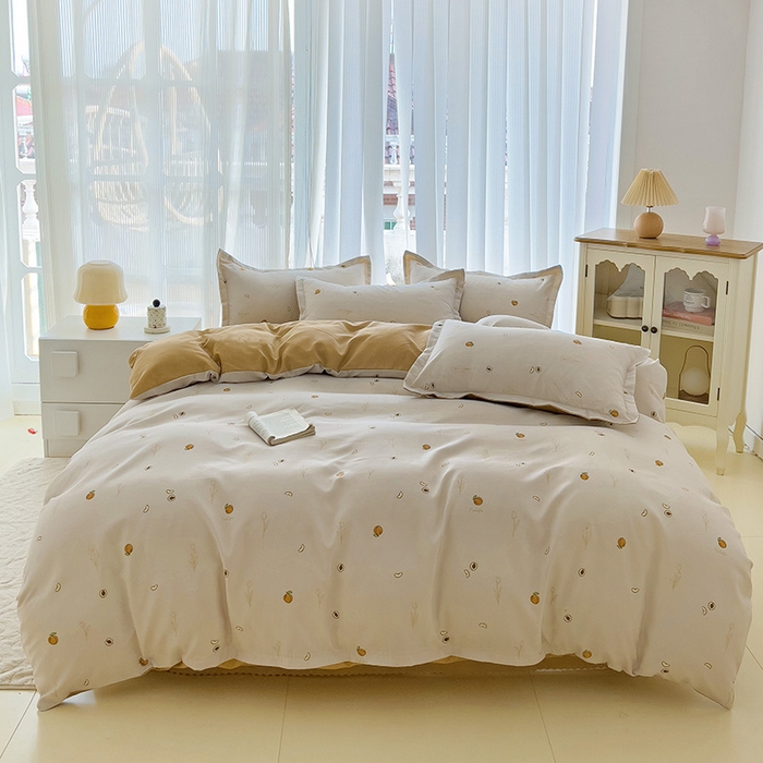 91家纺网 家纺一手货源 找家纺 梦卓家纺 2025新款小清新植物羊绒印花单被套 婉然