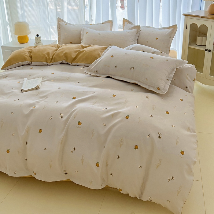 91家纺网 家纺一手货源 找家纺 梦卓家纺 2025新款小清新植物羊绒印花单被套 婉然