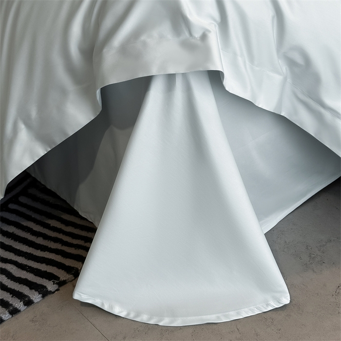 91家纺网 家纺一手货源 找家纺 朵希曼 2025新款纯色贡缎长绒棉系列四件套 湖水兰