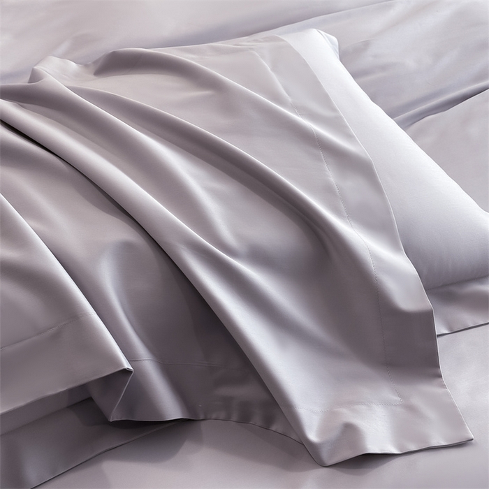 91家纺网 家纺一手货源 找家纺 朵希曼 2025新款纯色贡缎长绒棉系列四件套 梦幻紫