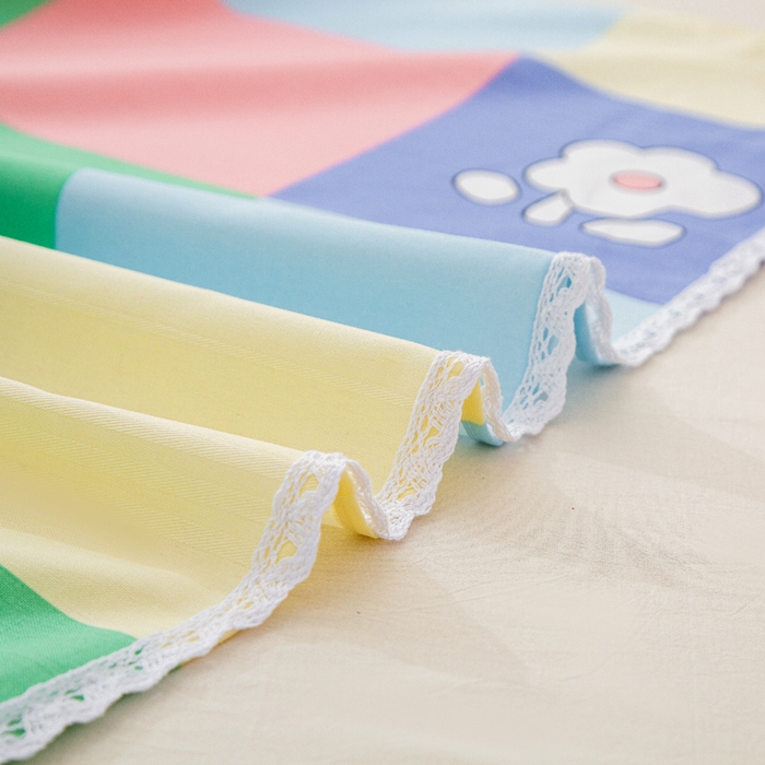 91家纺网 家纺一手货源 找家纺 金泰莱 2025新款五幅段床单 彩格