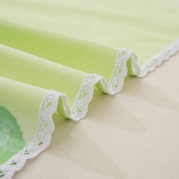 91家纺网 家纺一手货源 找家纺 棉乐町 2025新款五幅段床单 箬竹