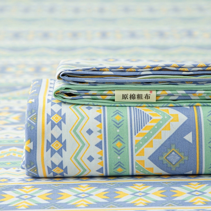 91家纺网 家纺一手货源 找家纺 首爱 2025新款五幅段床单 民族风