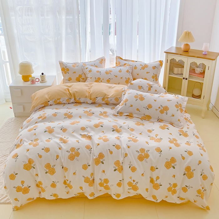 91家纺网 家纺一手货源 找家纺 梦卓家纺 2025新款小清新植物羊绒印花单被套 漫步花香