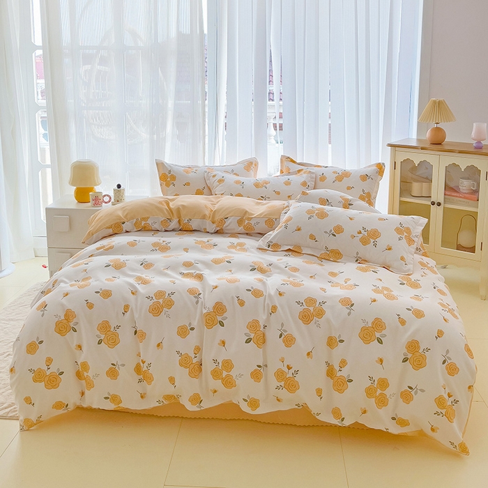 91家纺网 家纺一手货源 找家纺 梦卓家纺 2025新款小清新植物羊绒印花单被套 漫步花香