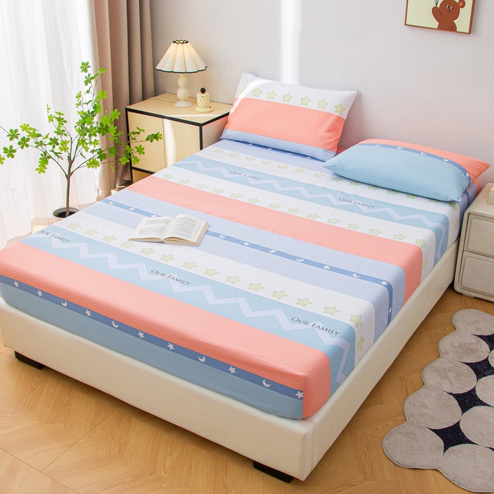 91家纺网 家纺一手货源 找家纺 首爱 2025新款五幅段床笠 星辰大海