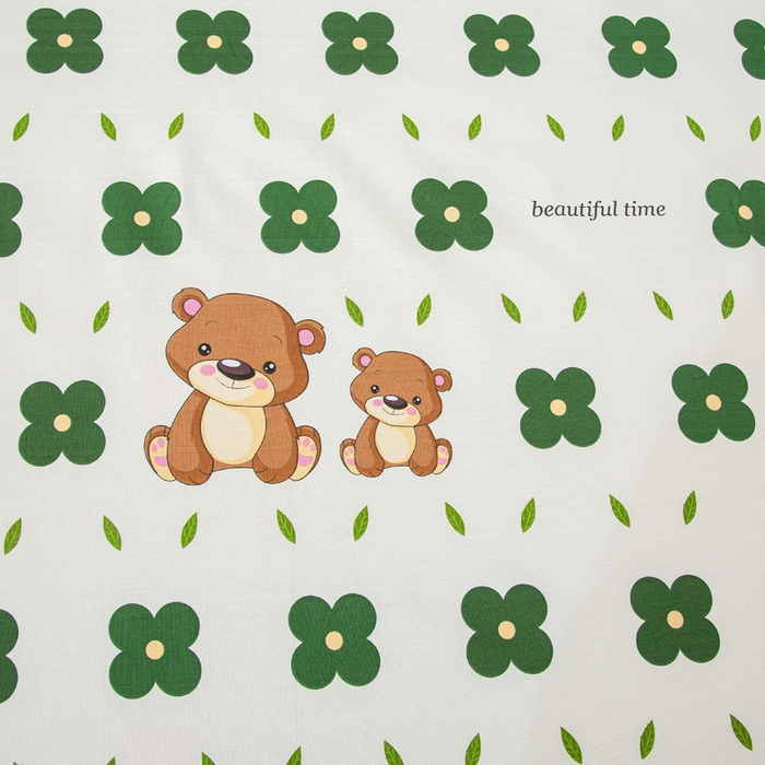 91家纺网 家纺一手货源 找家纺 棉乐町 2025新款五幅段床单 小棕熊