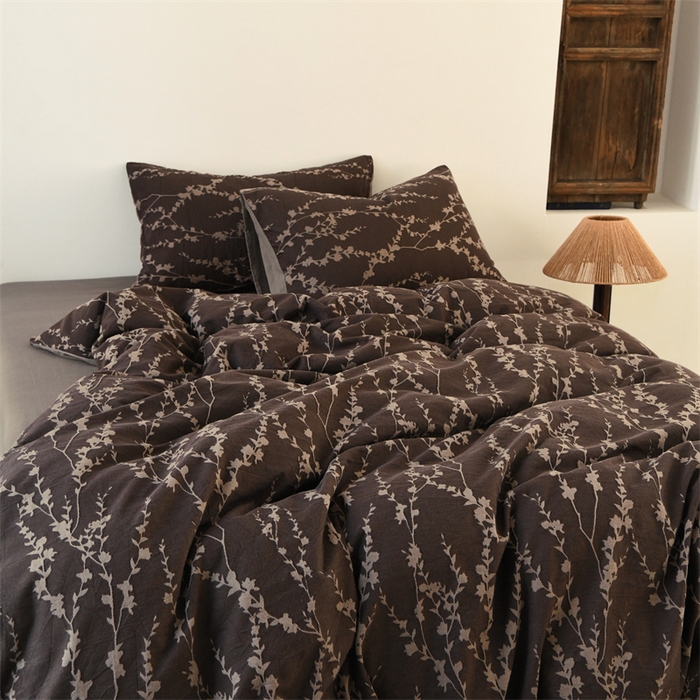 91家纺网 家纺一手货源 找家纺 （总）简家居 2025新款色织提花系列四件套-魔法森林