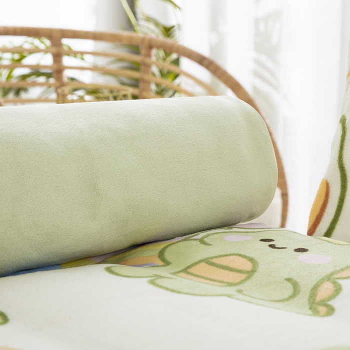 91家纺网 家纺一手货源 找家纺 乐秀 2024新款幼儿园牛奶绒儿童床垫套+床垫芯 淘气恐龙