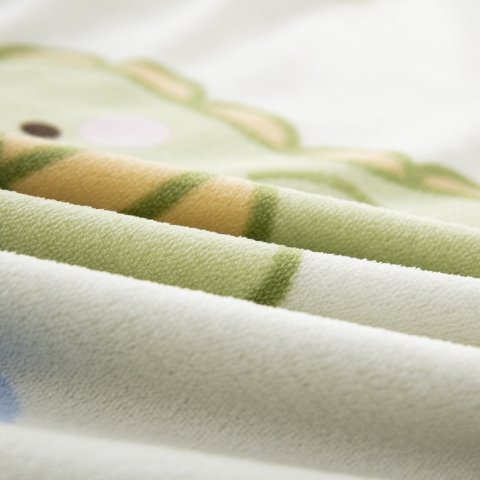 91家纺网 家纺一手货源 找家纺 乐秀 2024新款幼儿园牛奶绒儿童床垫套+床垫芯 淘气恐龙