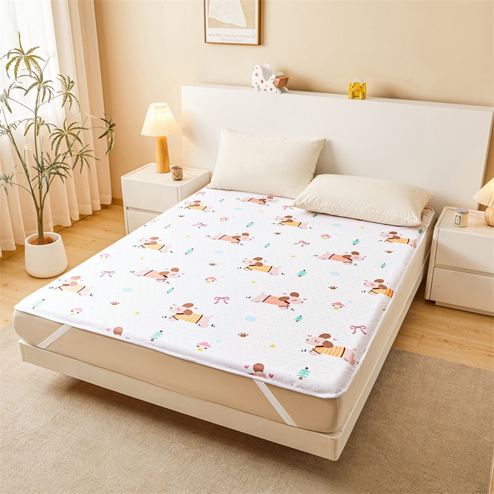 91家纺网 家纺一手货源 找家纺 雯豆家纺 2025新款隔尿防水垫子婴幼儿可姨妈垫老人加大护理垫 防水隔尿垫-条纹狗