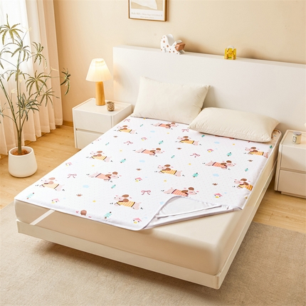 91家纺网 家纺一手货源 找家纺 雯豆家纺 2025新款隔尿防水垫子婴幼儿可姨妈垫老人加大护理垫 防水隔尿垫-条纹狗