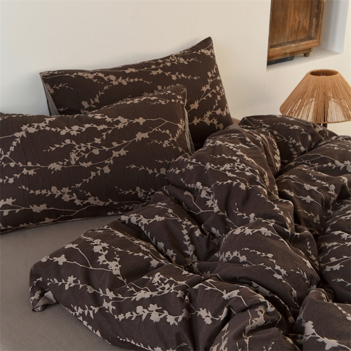 91家纺网 家纺一手货源 找家纺 （总）简家居 2025新款色织提花系列四件套-魔法森林